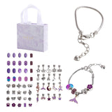 Kids Jewelry Making Kit DIY Bead Bracelet Necklace Set with Bag