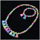 Kids Candy Bead Flower Princess Necklace