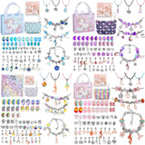 Children's 925 Silver Bracelet DIY Set with Glass Beads Pendant