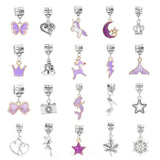 Children's 925 Silver Bracelet DIY Set with Glass Beads Pendant