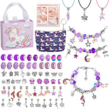 Children's 925 Silver Bracelet DIY Set with Glass Beads Pendant