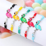 Kids Flamingo Pony Bracelet Set with 12Strands - 16-32cm Adjustable