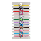 Kids Flamingo Pony Bracelet Set with 12Strands - 16-32cm Adjustable