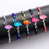 Kids Flamingo Pony Bracelet Set with 12Strands - 16-32cm Adjustable