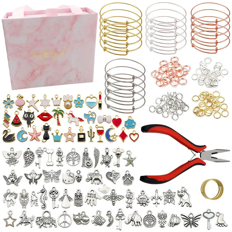 Kids' Colorful Enamel Bracelet Set DIY Jewelry Women's Bracelet