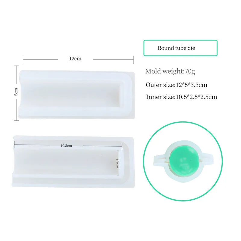 Kids DIY Sandwich Candle Cake Mould Silicone Tube