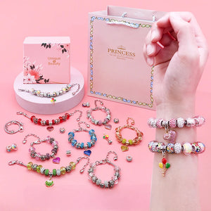 DIY Bracelet Making Kit for Kids with Beads Charms Box Gift