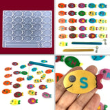 Children's Fishing Toys Alphabet Enlightenment Fishing Toys Epoxy Resin Mold
