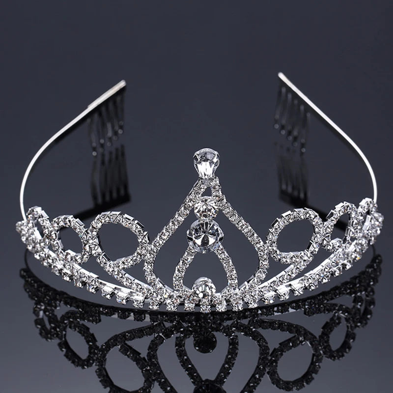 Kids Hair Crown Rhinestone Princess Barrette