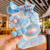 Kids Bunny Hairpin Girls Flower Clip Baby Headdress