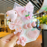 Kids Bunny Hairpin Girls Flower Clip Baby Headdress
