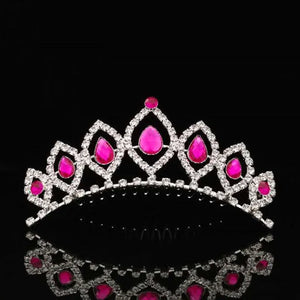 Kids Crown Rhinestone Hair Comb Princess Hairpin