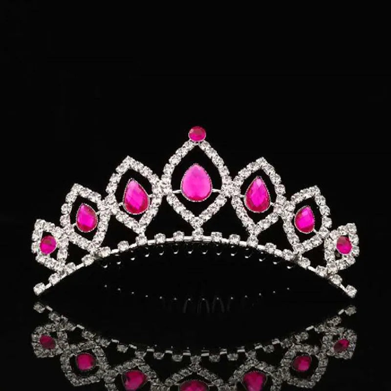 Kids Crown Rhinestone Hair Comb Princess Hairpin