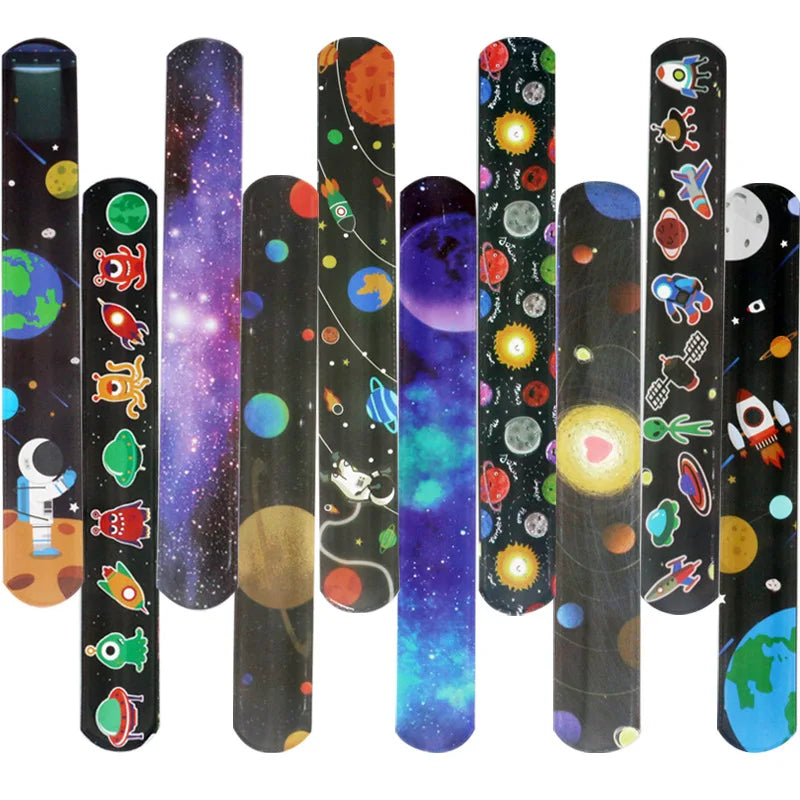 Kids Silicone Bracelets Universe Planet Space Alien Theme Wristband