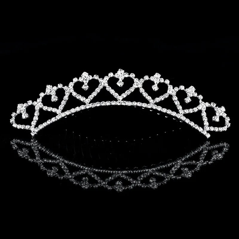 Princess Hair Comb Peach Heart Crown Girl Hair Pin