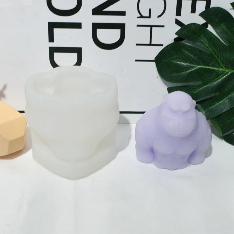 Chimpanzees Decoration 3D Candle Soap Mould DIY Candle Epoxy Mold Mold