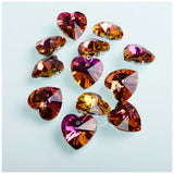 Heart Shape Crystal Pendant Beads 14mm for Necklace
