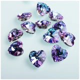 Heart Shape Crystal Pendant Beads 14mm for Necklace