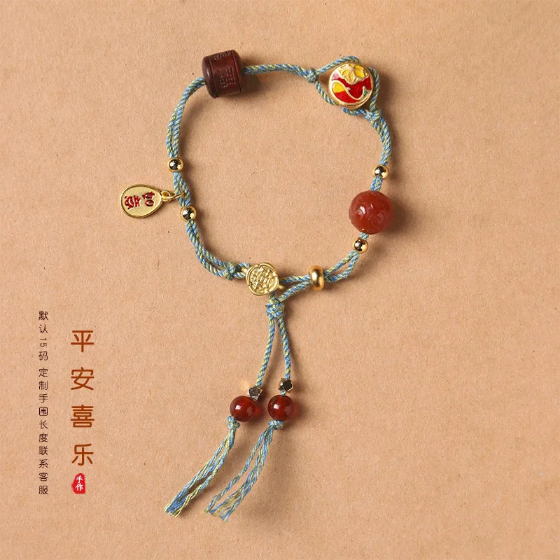 China-Chic Ancient Style Good Luck DIY Rope Bracelet Men Women Couples