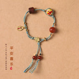 China-Chic Ancient Style Good Luck DIY Rope Bracelet Men Women Couples