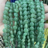 Agate Aventurine Round Flat Pie Shape Beads 10mm Hand-Made Ornament