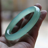 Hand Carved Round Jade Bracelet for Men and Women