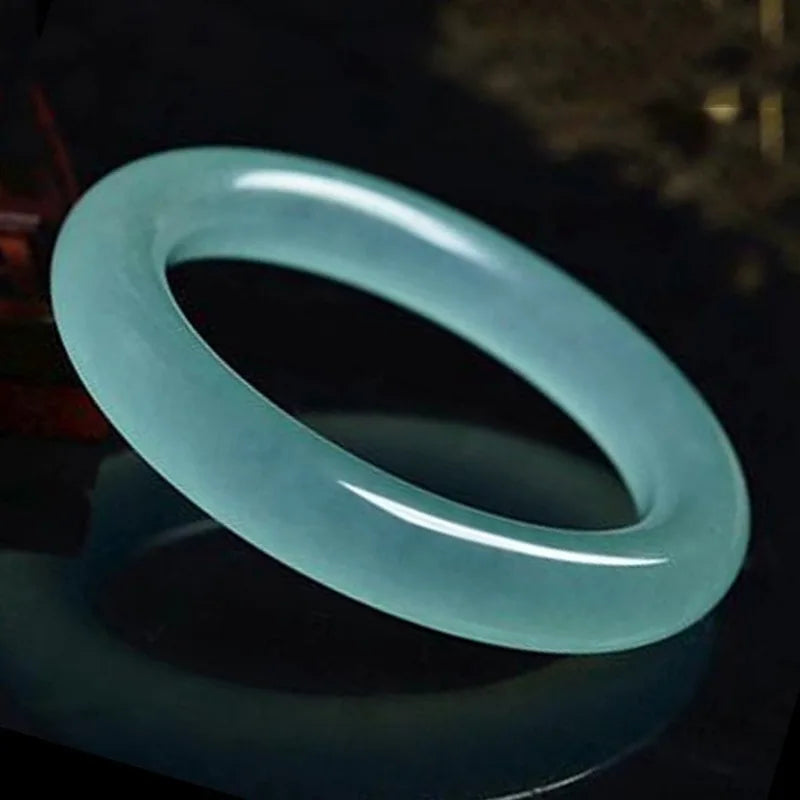 Hand Carved Round Jade Bracelet for Men and Women