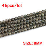 Tibetan Dzi Eyes Beads Green Carnelian 8/10/12MM Round Loose Beads