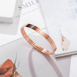 Thin 3 Ring Titanium Steel Bracelet for Women