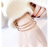 Thin 3 Ring Titanium Steel Bracelet for Women