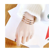 Thin 3 Ring Titanium Steel Bracelet for Women