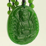 Green Jade Guanyin Necklace Pendant