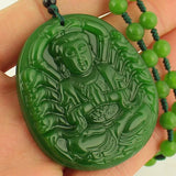 Green Jade Guanyin Necklace Pendant