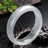 Hand Carved Wide Stripe Jade Bracelet - Boutique Jewelry