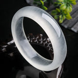 Hand Carved Wide Stripe Jade Bracelet - Boutique Jewelry