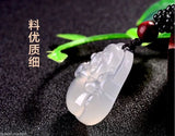 Natural Chalcedony Buddha Pendant Necklace