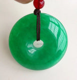 30mm Green Jades Harmony Pendant Necklace Jewelry