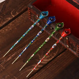 Chinese Style Hairpins Clips Jade Headpieces for Women Girls