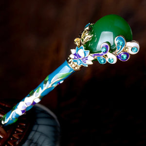 Chinese Style Hairpins Clips Jade Headpieces for Women Girls