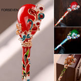 Chinese Style Hairpins Clips Jade Headpieces for Women Girls