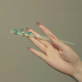 Ancient Style Jade Bamboo Hairpin for Women Hanfu Cheongsam Updo