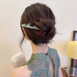 Ancient Style Jade Bamboo Hairpin for Women Hanfu Cheongsam Updo