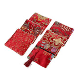 Chinese Brocade Silk Embroidered Jewelry Pouch Bag
