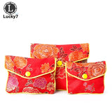Chinese Brocade Silk Embroidery Small Jewelry Storage Pouch B