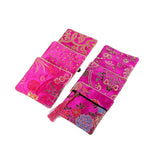 Chinese Brocade Silk Embroidered Jewelry Pouch Bag