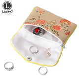 Chinese Brocade Silk Embroidery Small Jewelry Storage Pouch B