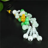 Chinese Multicolor Jade Lucky Charm Car Ornament