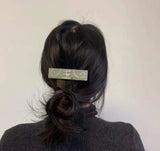 Chinese Characters Pearl Rectangle Hair Clip for Women