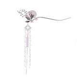 Chinese Classic Hairpin Fairy Floral Moon Tassels Dress Accessory