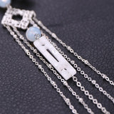 Chinese Classic Hairpin Fairy Floral Moon Tassels Dress Accessory